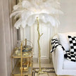 Lampadaire Moderne Avec Plume Blanche