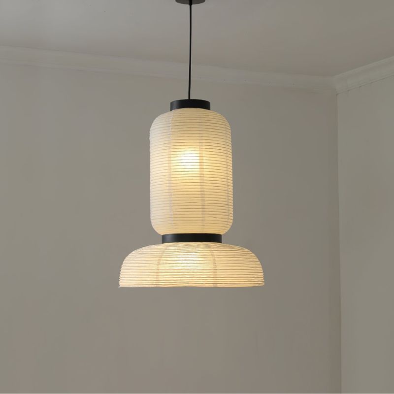Suspension Japonaise Élégante En Papier De Riz