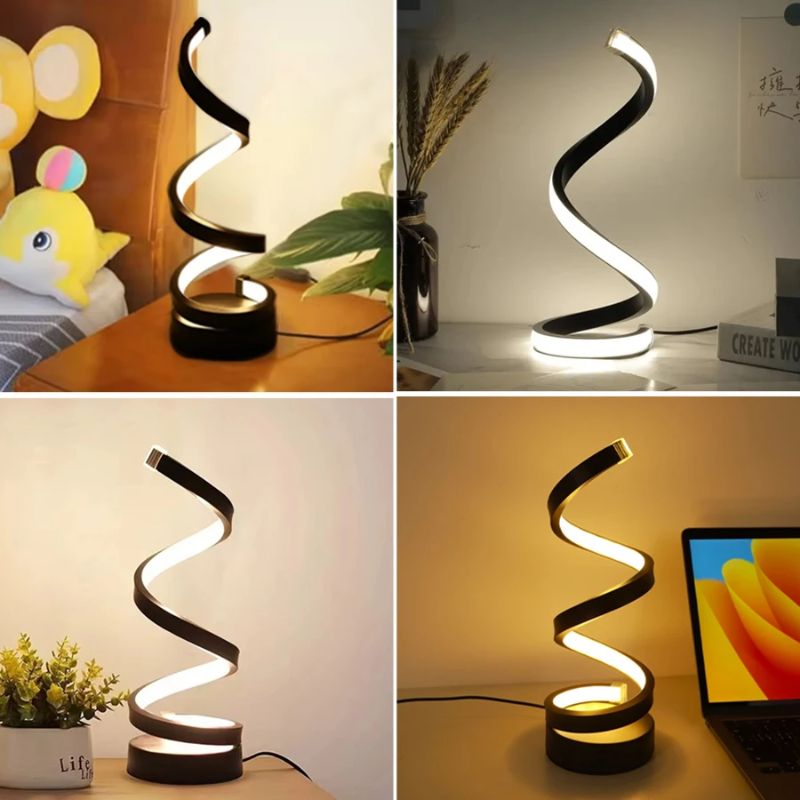 Lampe De Bureau Spirale Lumineuse