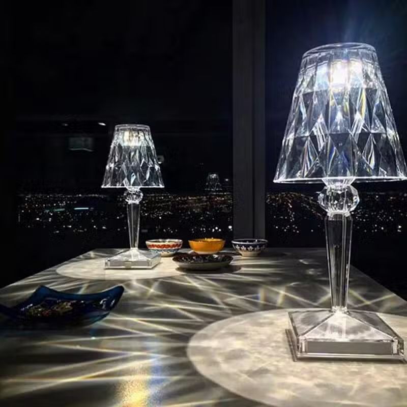 Lampe de Table Tactile en Cristal