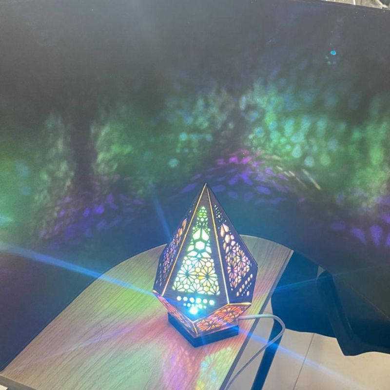 Lampe Bohème Géométrique En Bois