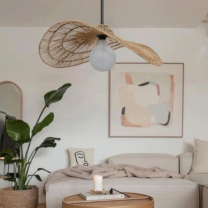 Suspension Escalier Luminaire En Rotin