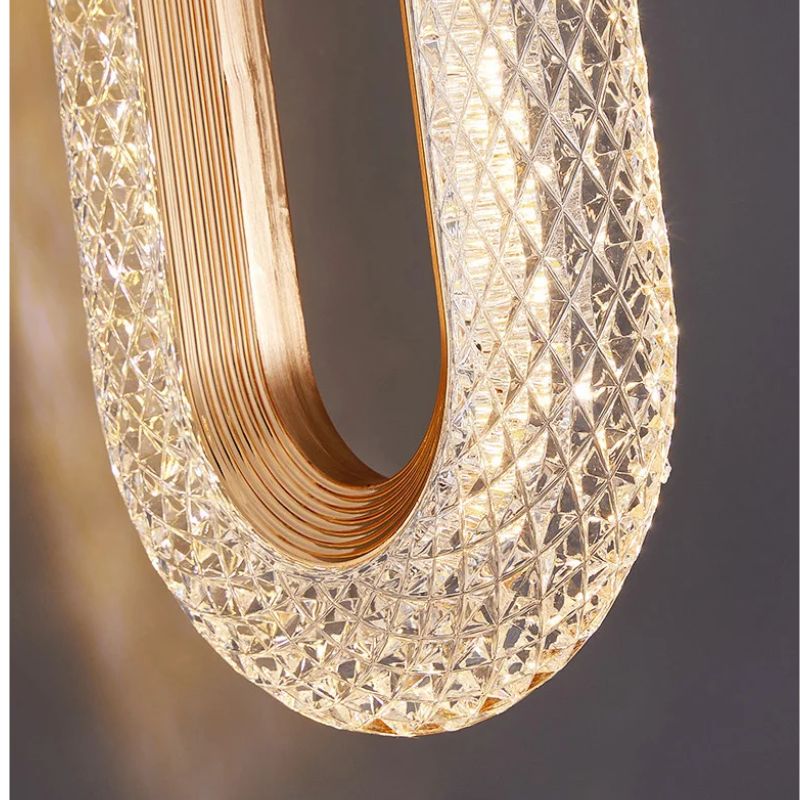 Suspension Salle À Manger Cristal LED Design Élégant