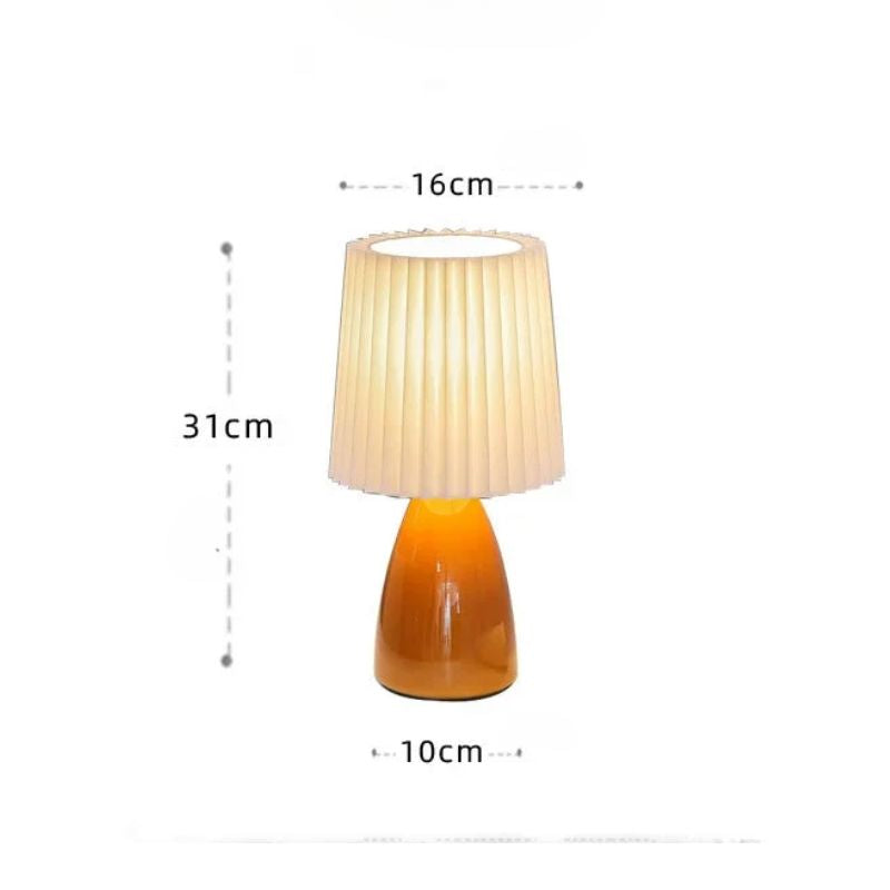 Lampe De Table Chic Avec Abat-Jour Plissé