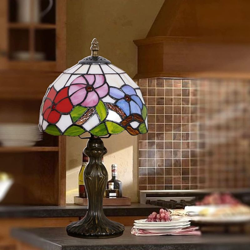 Lampe Tiffany Design Oriental Multicolore