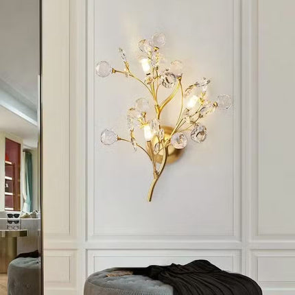 Applique Murale Chambre Éclat Fleur Cristal