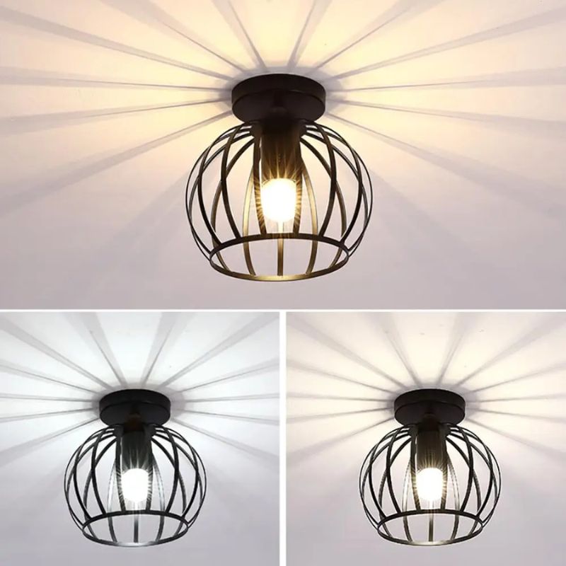 Lampe Industrielle Suspension Ronde En Métal