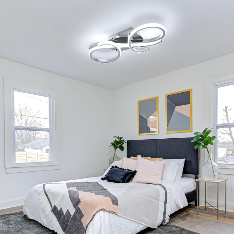 Lampe Design Géométrique Murale Argentée