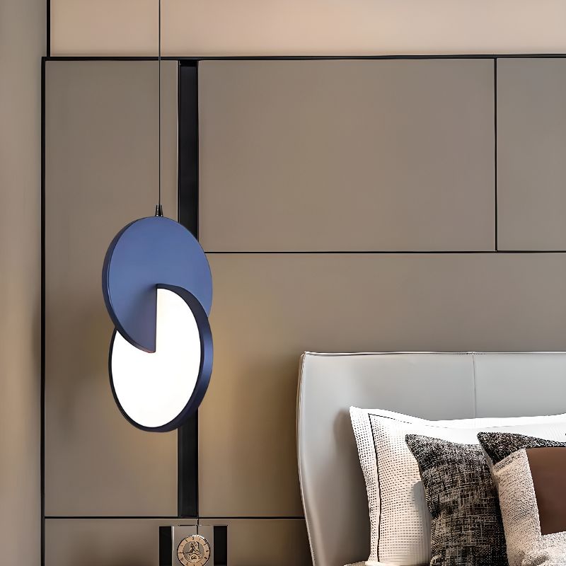 Suspension Moderne LED Éclipse Bleu