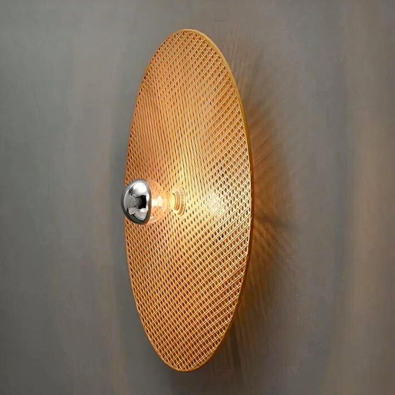 Applique Murale Japonaise En Rotin