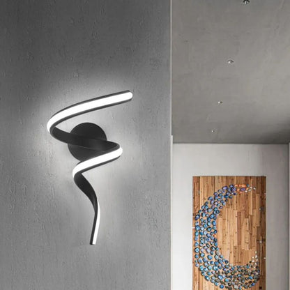 Applique Murale Escalier Design LED Spirale Élégante
