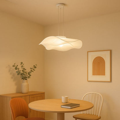 Suspension Minimaliste Élégance Tissu Blanc