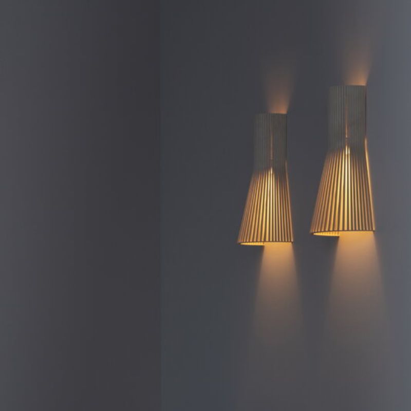 Applique Murale Japonaise En Bois Massif