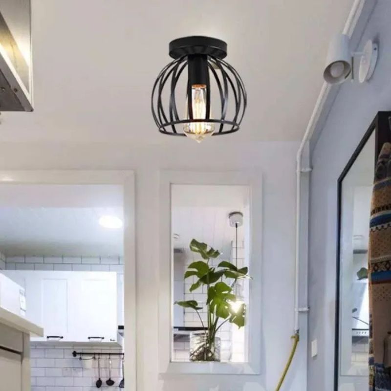 Lampe Industrielle Suspension Ronde En Métal