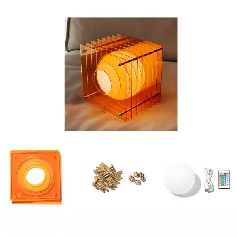 Lampe De Table En Acrylique Avec Éclairage LED Rechargeable
