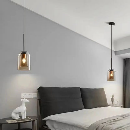 Suspension Escalier Luminaire Vintage En Verre
