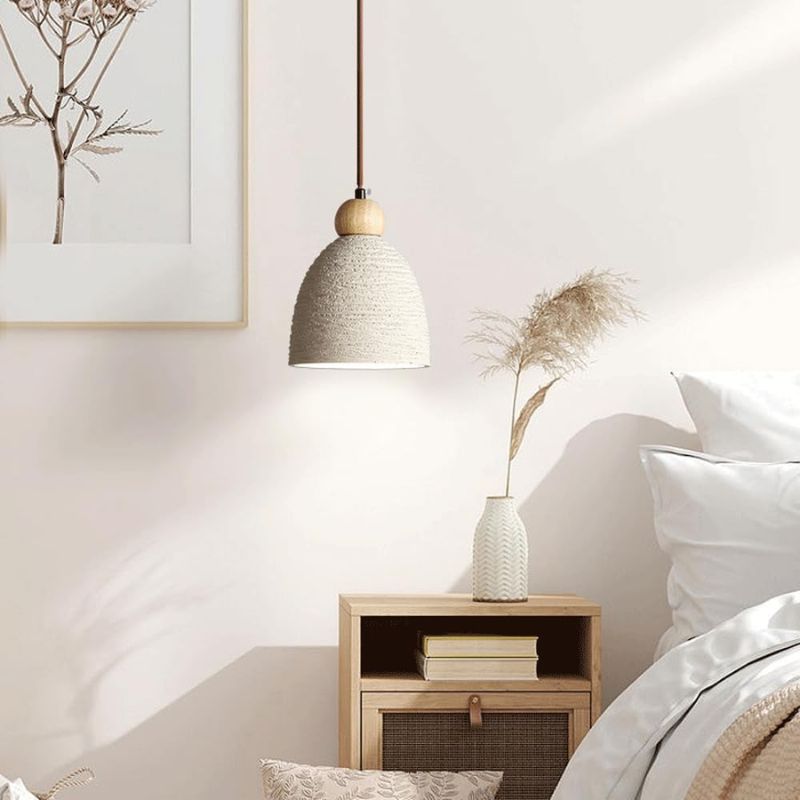 Lampe Vintage LED Suspendue En Pierre Sculptée
