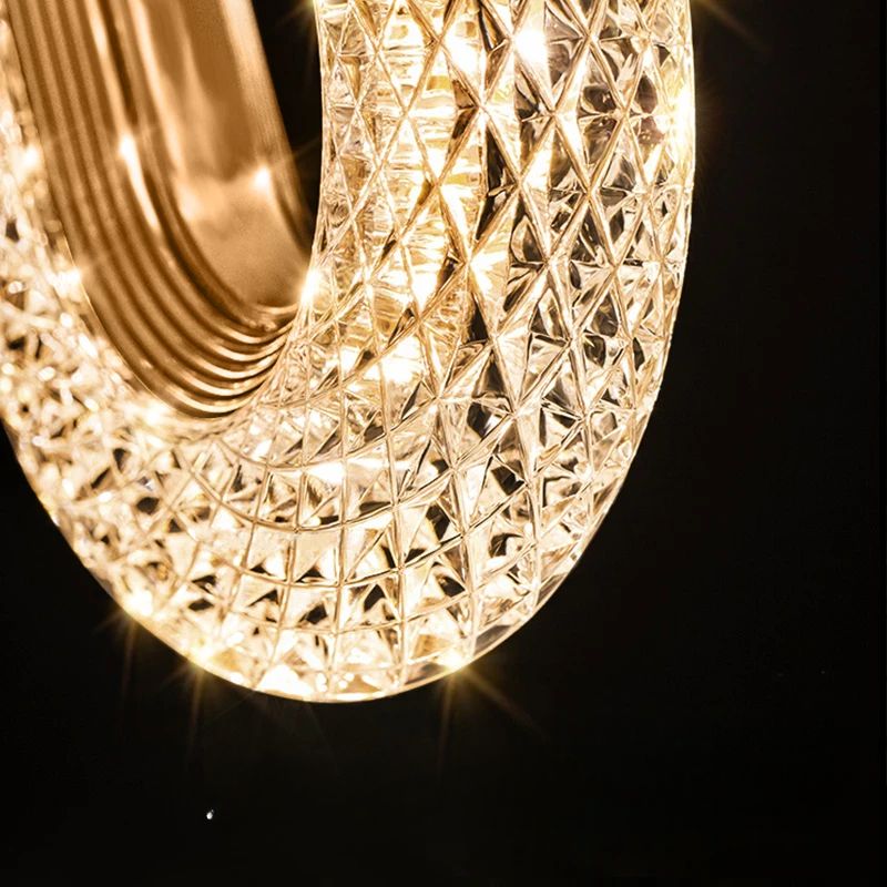 Suspension Salle À Manger Cristal LED Design Élégant