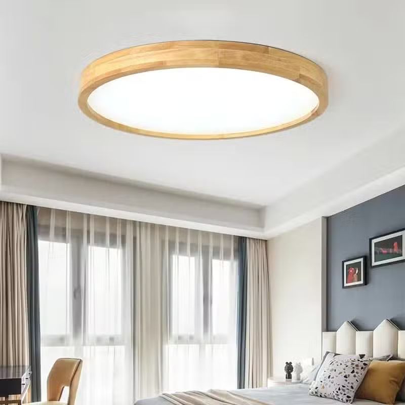 Plafonnier LED en Bois Style Nordique