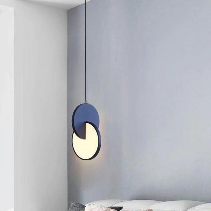 Suspension Moderne LED Éclipse Bleu