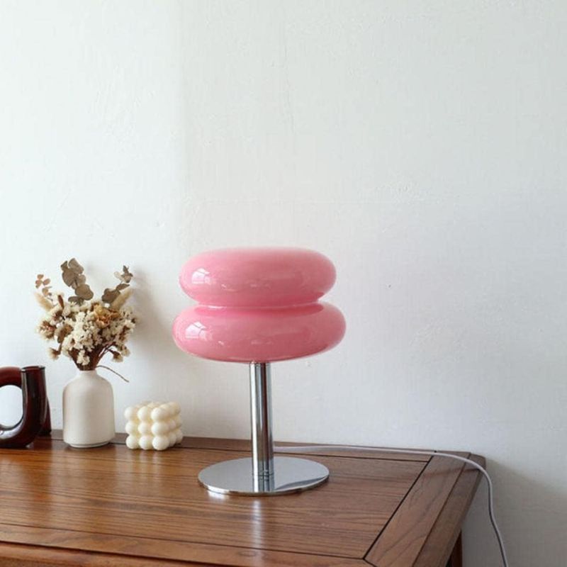 Lampe De Table En Verre Macaron Style Vintage