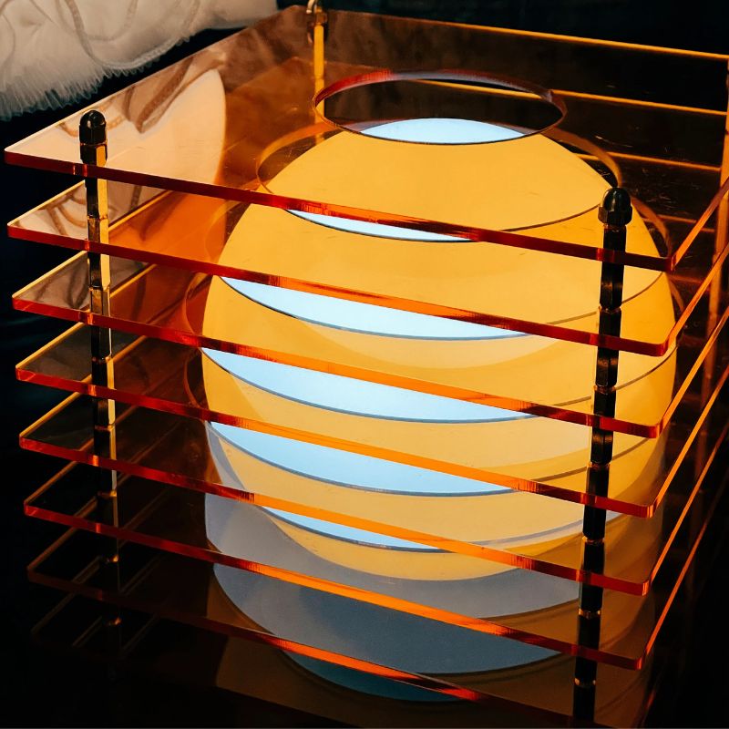 Lampe De Table En Acrylique Avec Éclairage LED Rechargeable