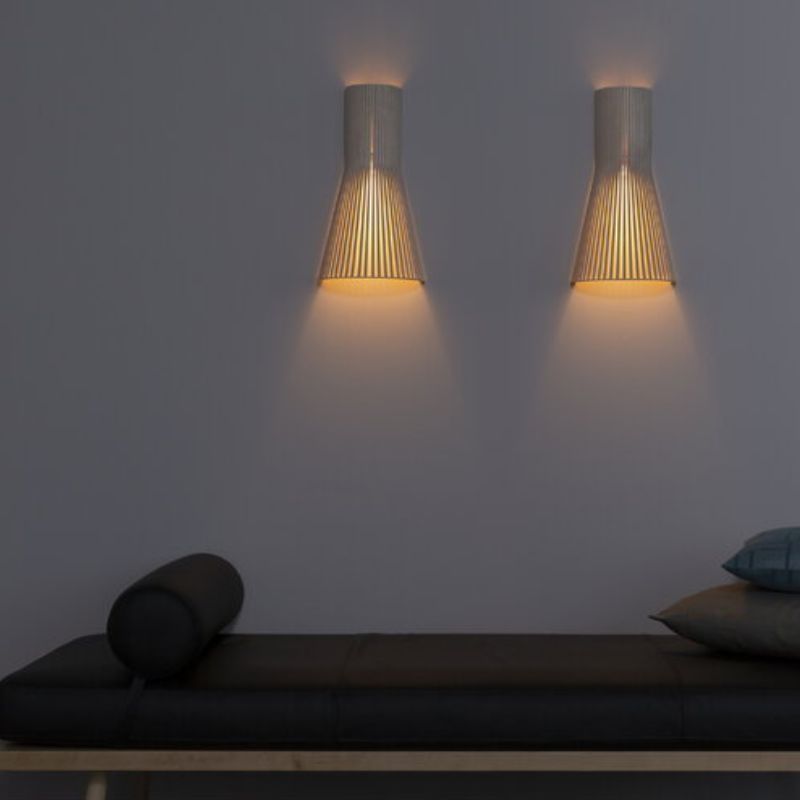 Applique Murale Japonaise En Bois Massif