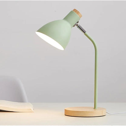 Lampe De Bureau En Bois Massif Élégant