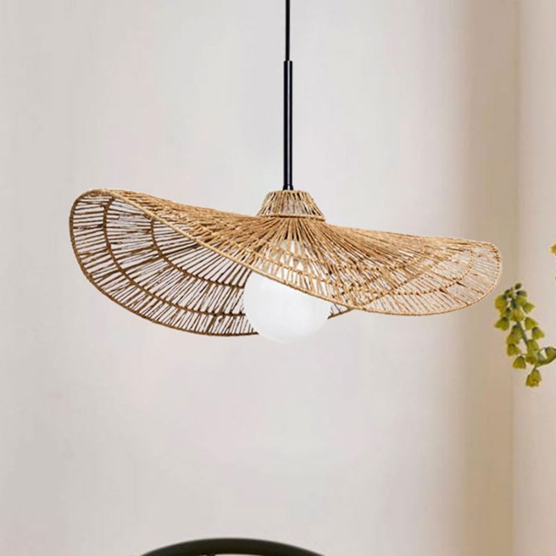 Suspension Escalier Luminaire En Rotin