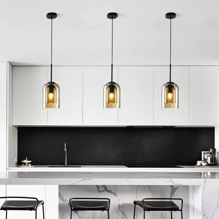 Suspension Escalier Luminaire Vintage En Verre