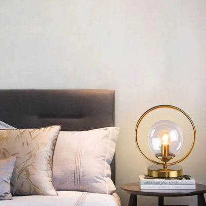 Lampe De Table Sphère En Verre Élégante