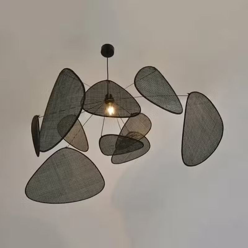 Suspension Japonaise en Rotin Noir