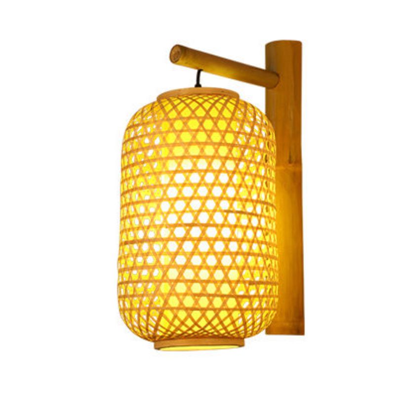 Applique Murale Bohème Chic En Osier, lumière rustique, artisanat d'art fait à la main pour la maison, décor de chambre à coucher