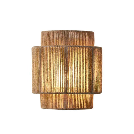 Applique Murale Bohème Rétro Chic En Rotin, lampe murale en rotin