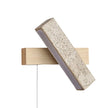 Applique Murale Bohème en Bois et Pierre Naturelle, élégante avec un éclairage directionnel