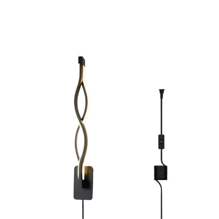 Applique Murale Couloir Design Spirale Moderne, forme ondulée chic