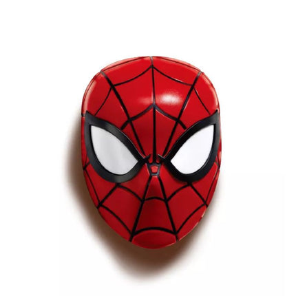Applique Murale Enfant Spiderman Veilleuse 3D, masque spiderman lampe rouge et blanc
