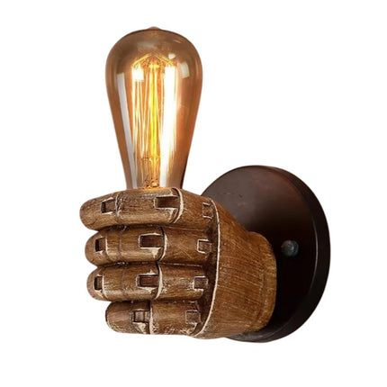 Applique Murale Industrielle Design Poing Sculpté, créative en forme de poing