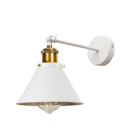 Applique Murale Industrielle Style Brut Raffiné, lampe murale blanche 