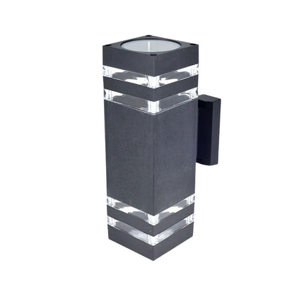 Applique Murale d'Extérieur LED Moderne et Créative, Design Moderne, Carré, Simple, Créatif, Couleur Noire, Luminaire d'Extérieur