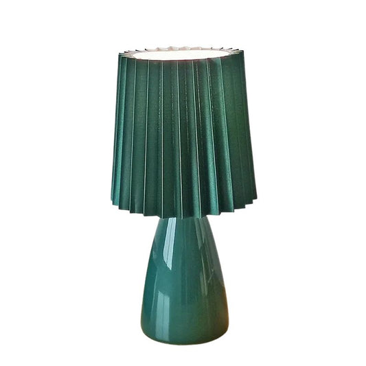Lampe De Table Chic Avec Abat-Jour Plissé, Led, Salon