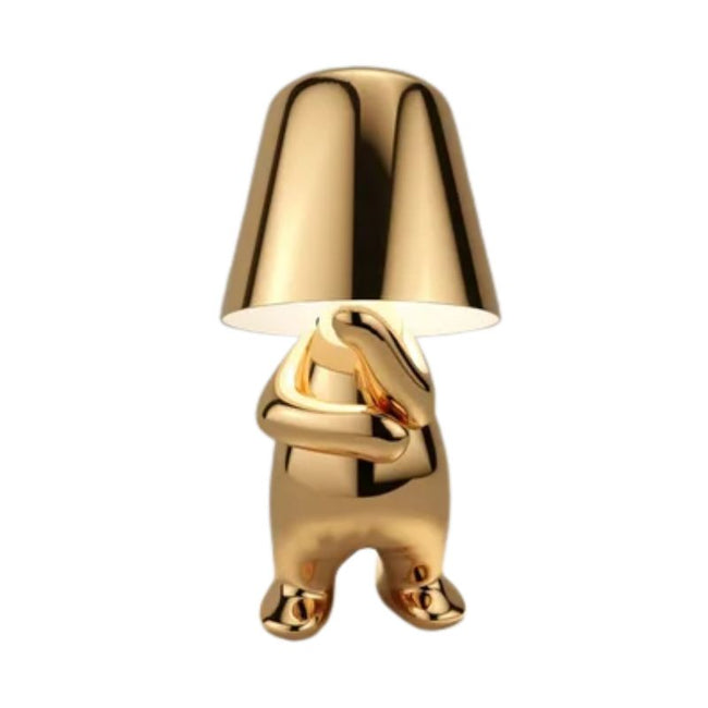Lampe De Table Dorée Effet Miroir, lampe de table tactile, lampe de chevet, café, décor de chambre d'enfant