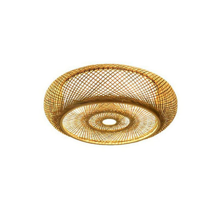 Lampe Design Raffinée En Rotin Sculpté, éclat doux et chaleureux.