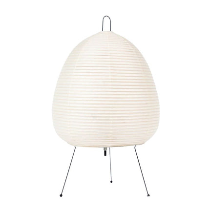 Lampe Japonaise Style Lanterne Traditionnelle, lampe blanche style japonaise et style lanterne avec pied fin noir