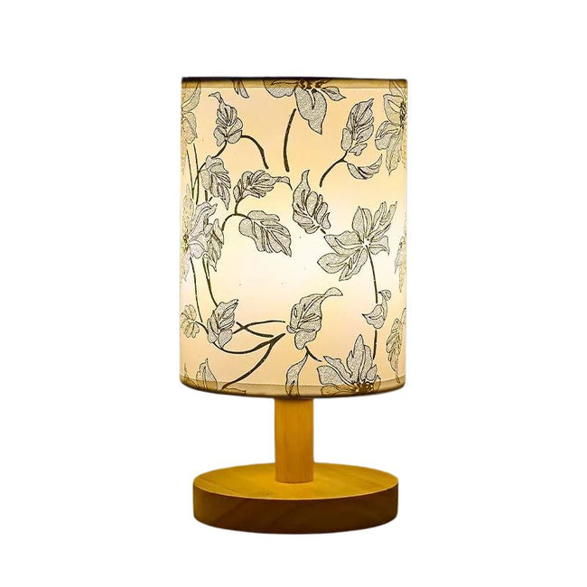 Lampe Japonaise Tissu Doux Avec Motifs Fleurs, Led, lampes de chevet, abat-jour chambre