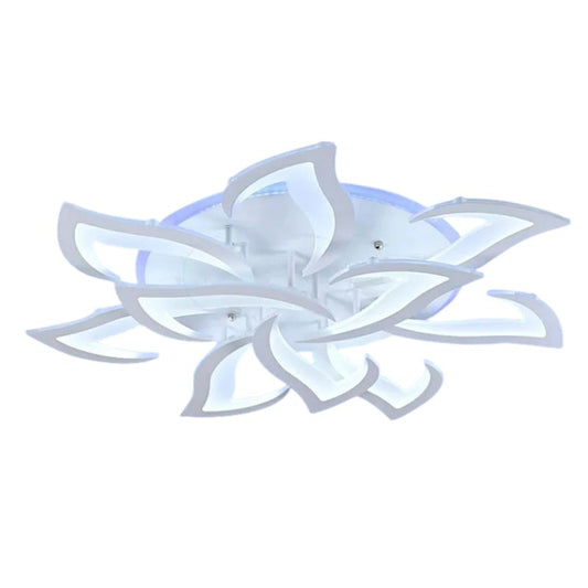 Lampe Moderne Effet Lotus Sculptural, Plafonnier LED nordique,  lustre à intensité variable infinie, pour salon cuisine chambre salle à manger bureau
