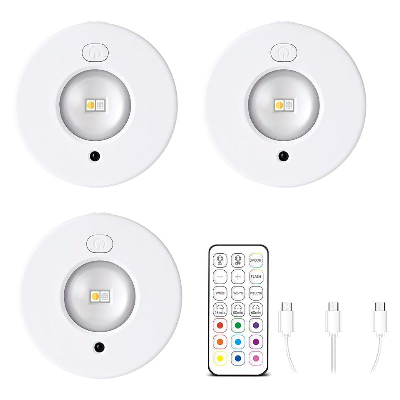 Lampe Sans Fil Projecteur Led À Intensité Réglable, lampe Rechargeable sans fil sous-meuble, projecteur pour placard d'affichage