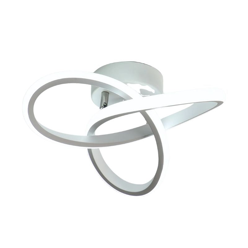 Lampe Scandinave Blanche Ultra Moderne, design en anneaux lumineux