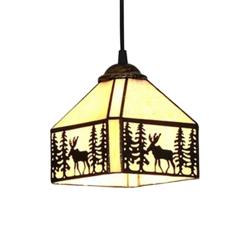 Lampe Tiffany Motif Cerf Artistique, stylée et personnalisée