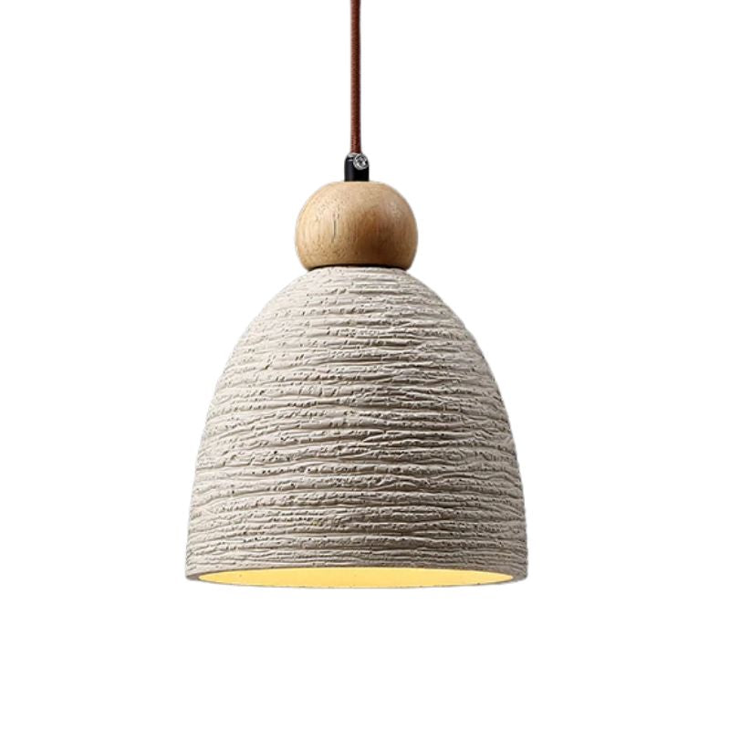 Lampe vintage LED suspendue en pierre sculptée, apportez une touche naturelle et apaisante